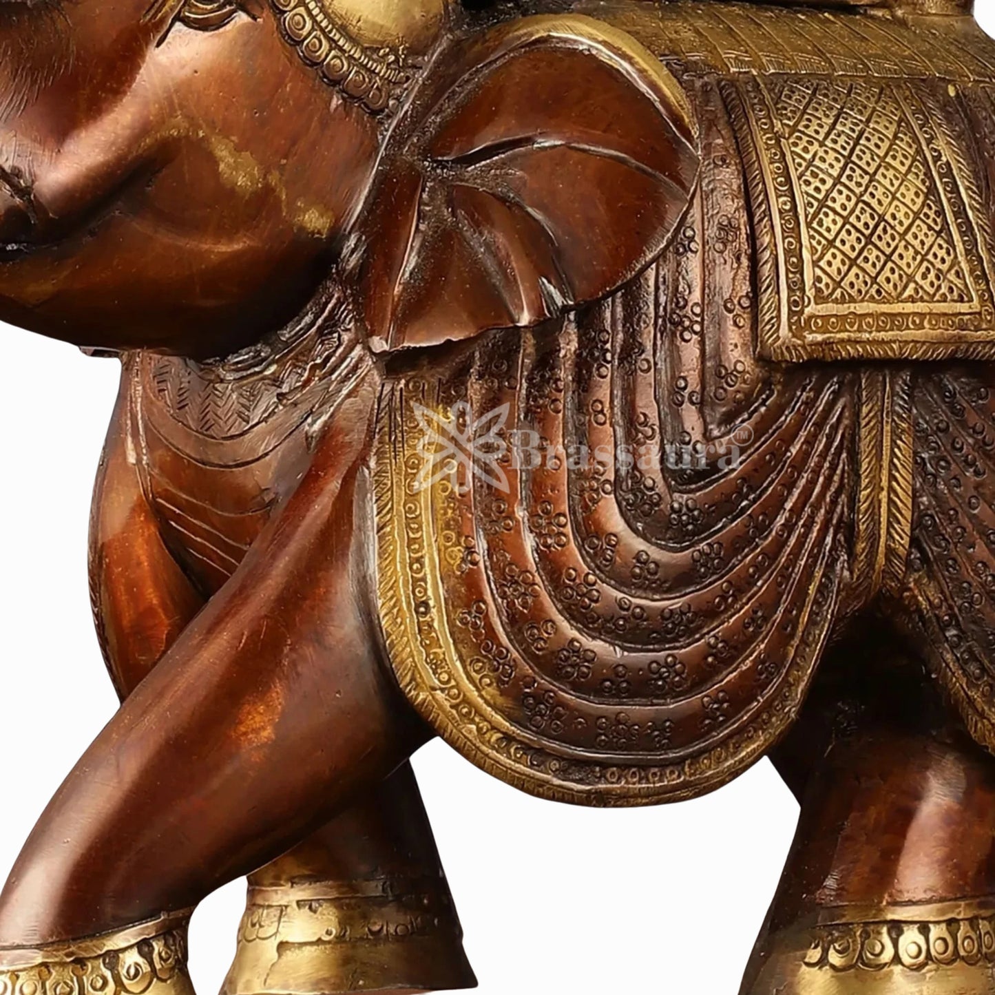 Brass Big Elephant For Home Décor And Gift Items Weight 7.6 kg Height 12 Inch