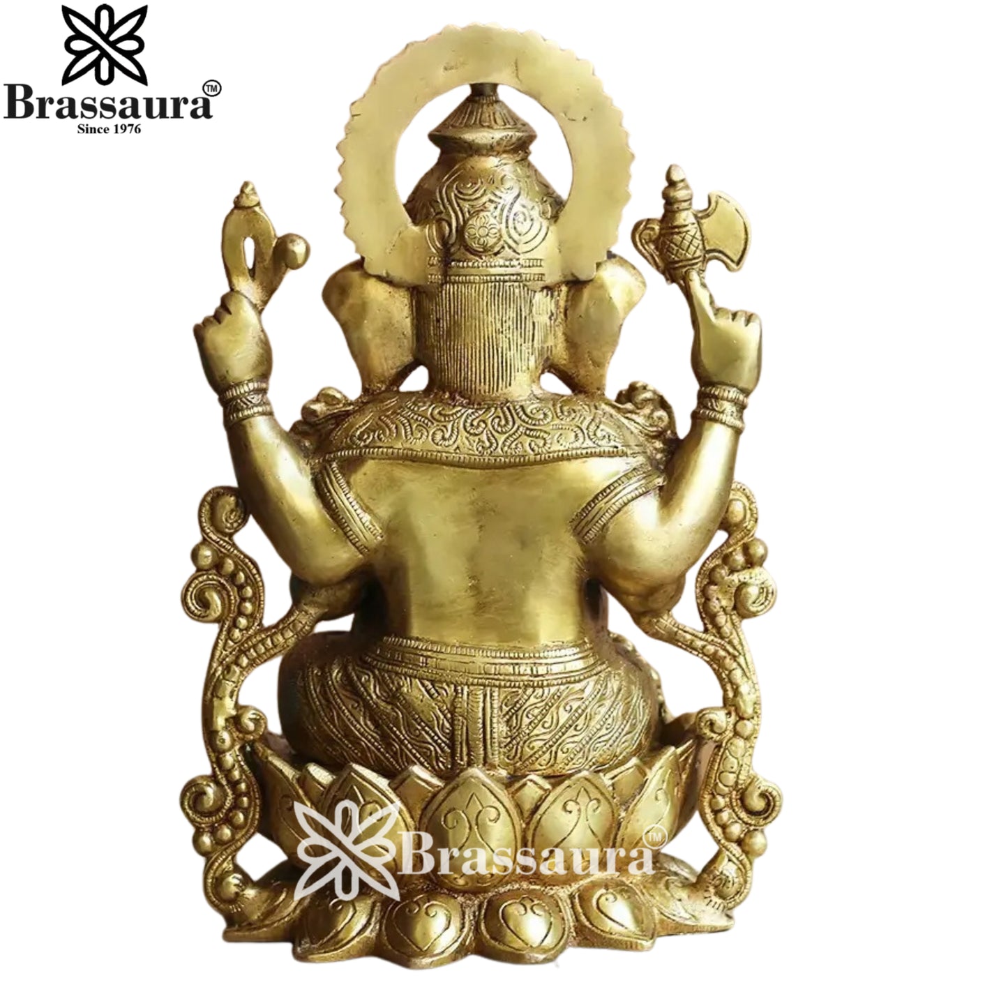 Brass Jewellery Ganesha Statue Weight 7.5 Kg And Height 13 Inch