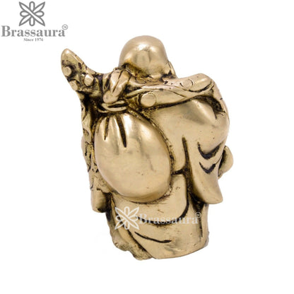 Brass Laughing Buddha Weight 0.4 kg & Height 3.5 Inch