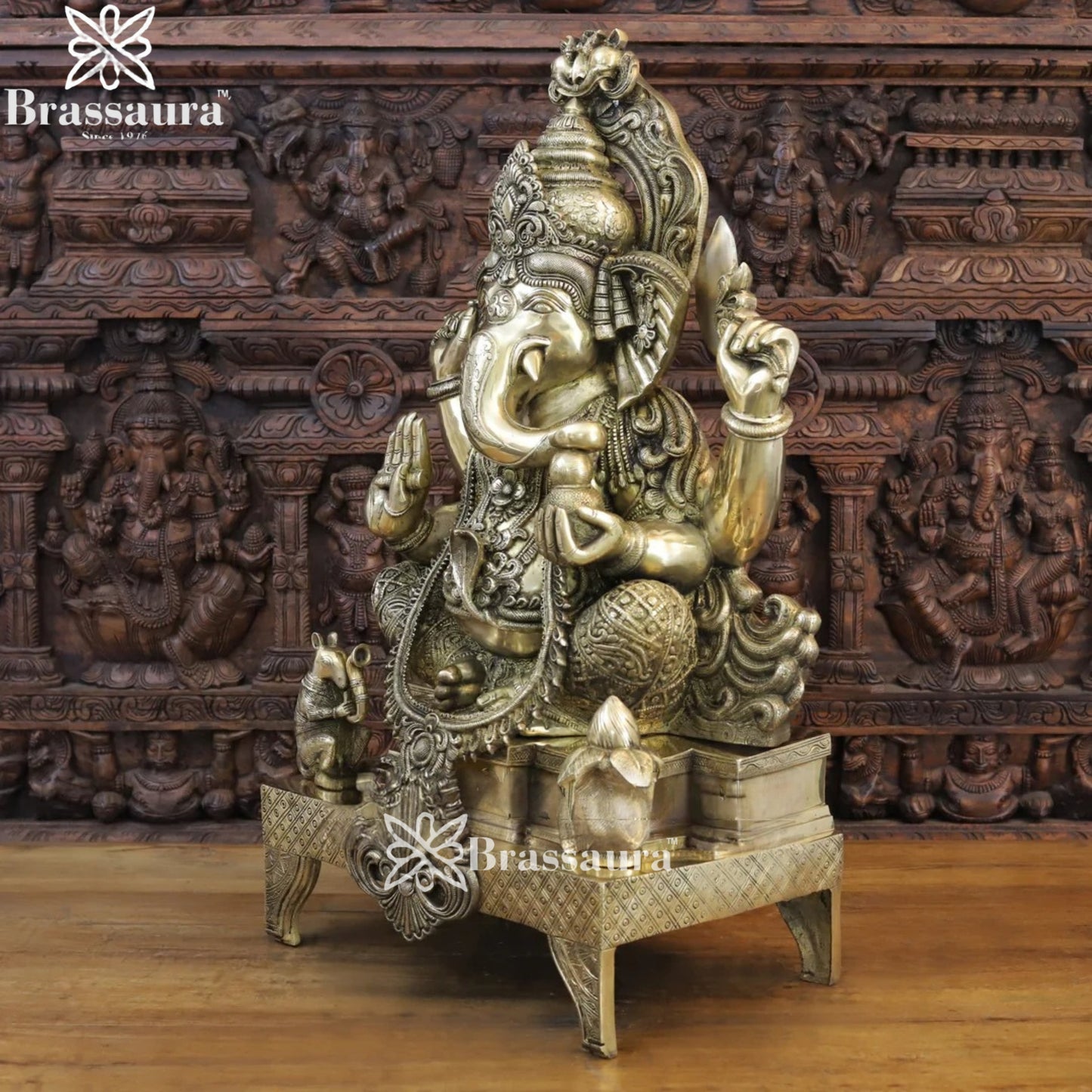 Brass Jewellery Ganesha Weight 60.5 Kg & Height 35 Inch