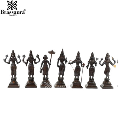 Brass Vishnu Dashavatar Statue Weight 4.6 Kg And Height 6 Inch