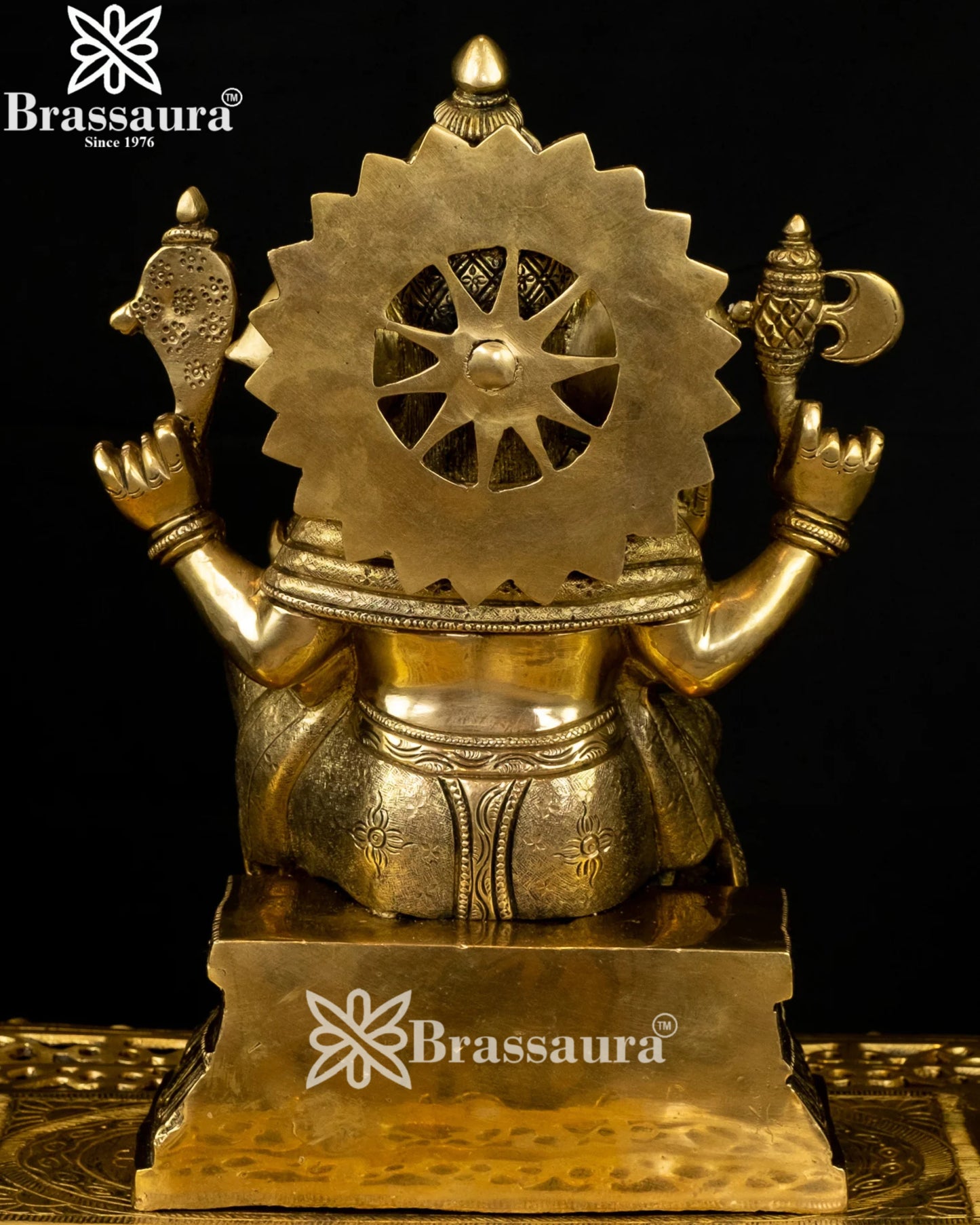 Brass Ganesha Statue Weight 9.5 Kg And Height 13 Inch