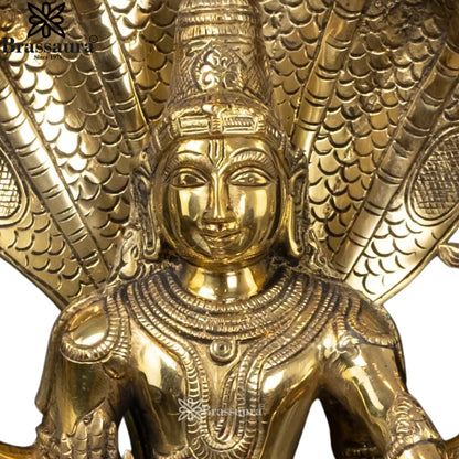 Brass Vishnu Statue Weight 10.2 Kg And Height 16 Inch