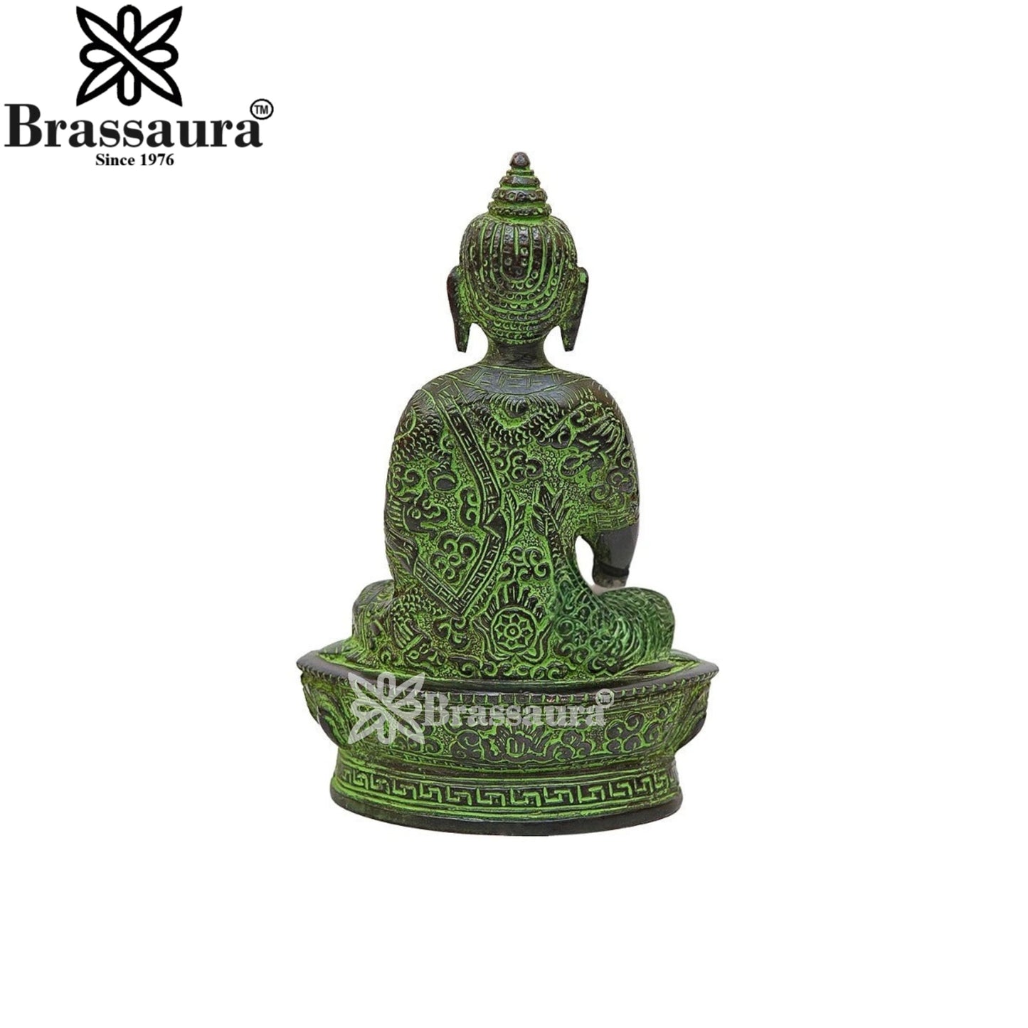 Brass Blessing Buddha Weight 0.95 kg & Height 7 Inch