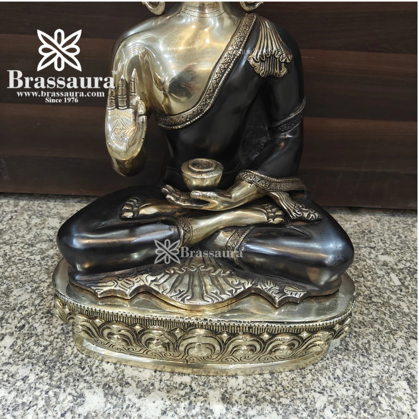 Brass Blessing Multicolored Buddha Weight 16 kg & Height 20 Inch