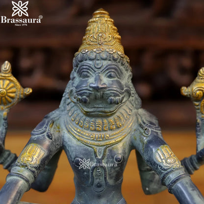 Brass Narshimha Statue For Home Decor And Gift Items Weight 5.8Kg And Height 10.5 Inches