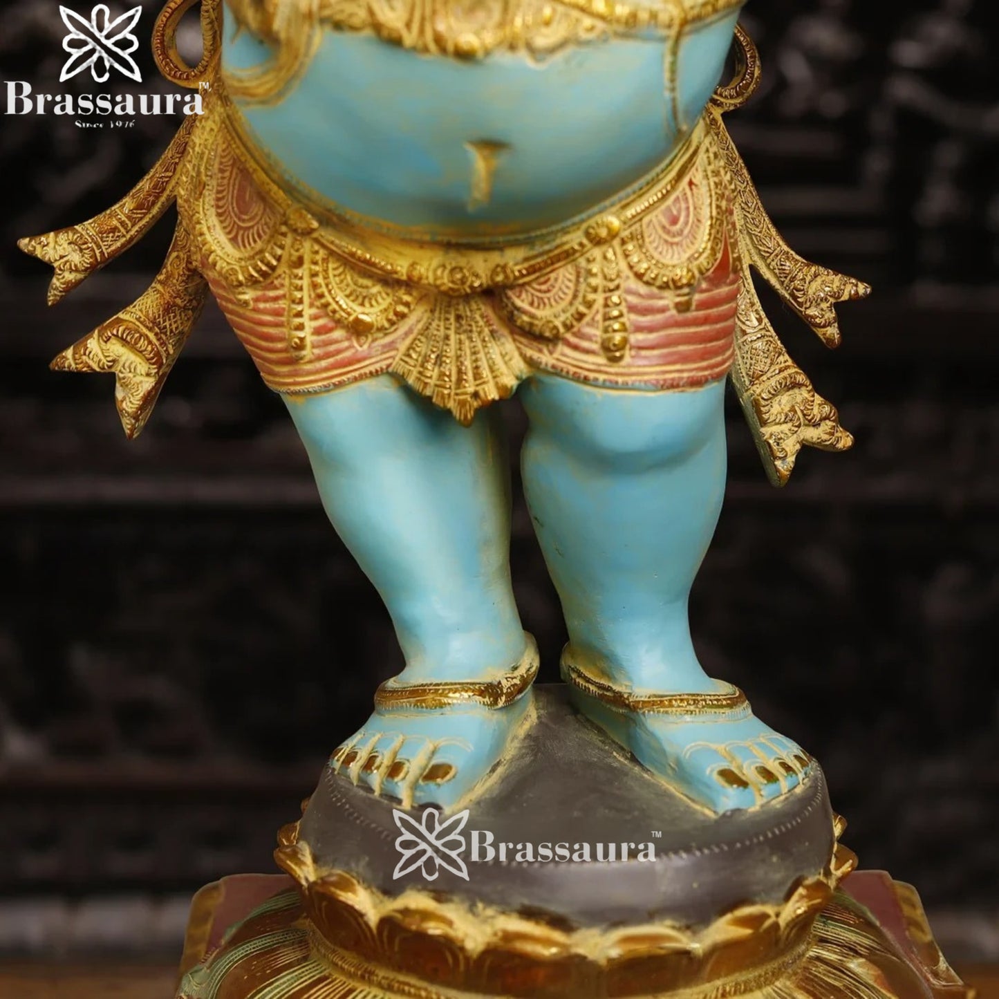 Brass Standing Ganesha Weight 45.7 Kg & Height 36 Inch