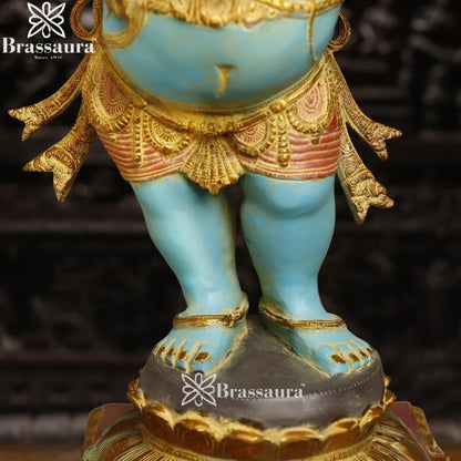 Brass Standing Ganesha Weight 45.7 Kg & Height 36 Inch