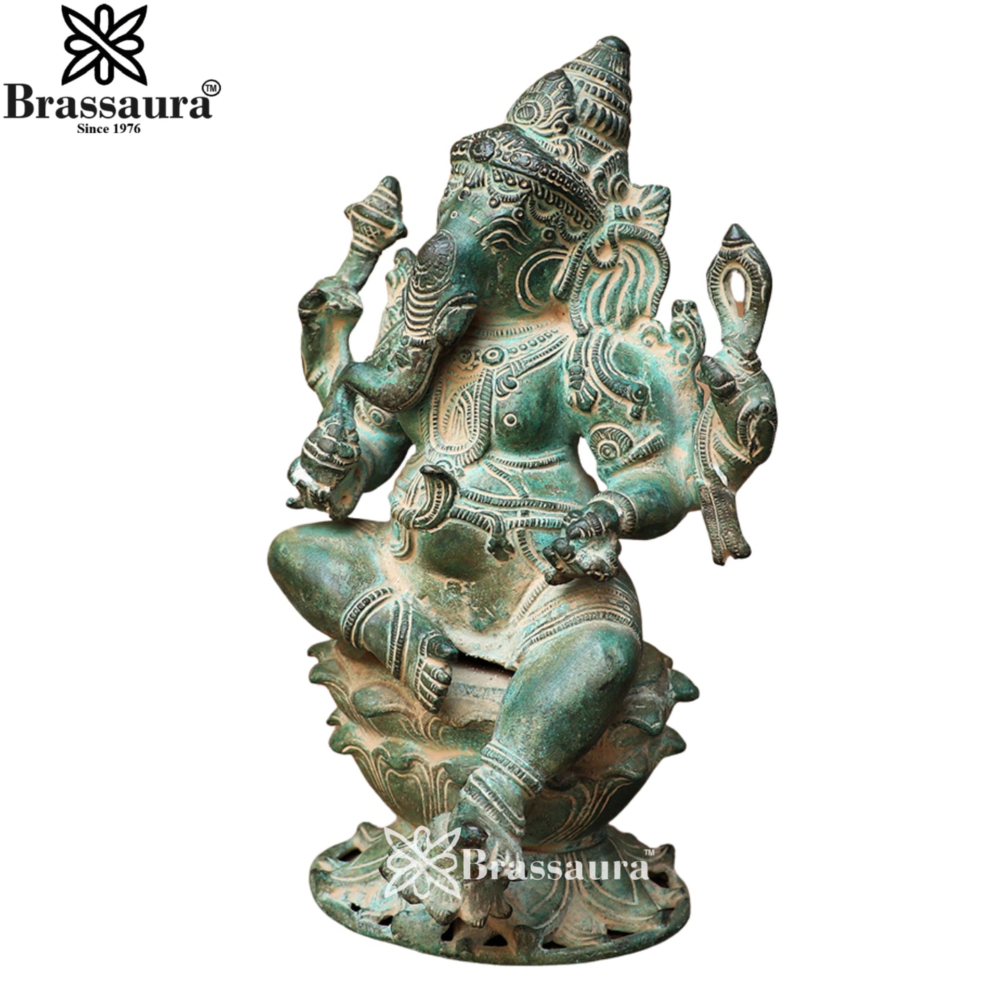Brass Artistic Ganesha Weight 6.5 Kg & Height 12 Inch