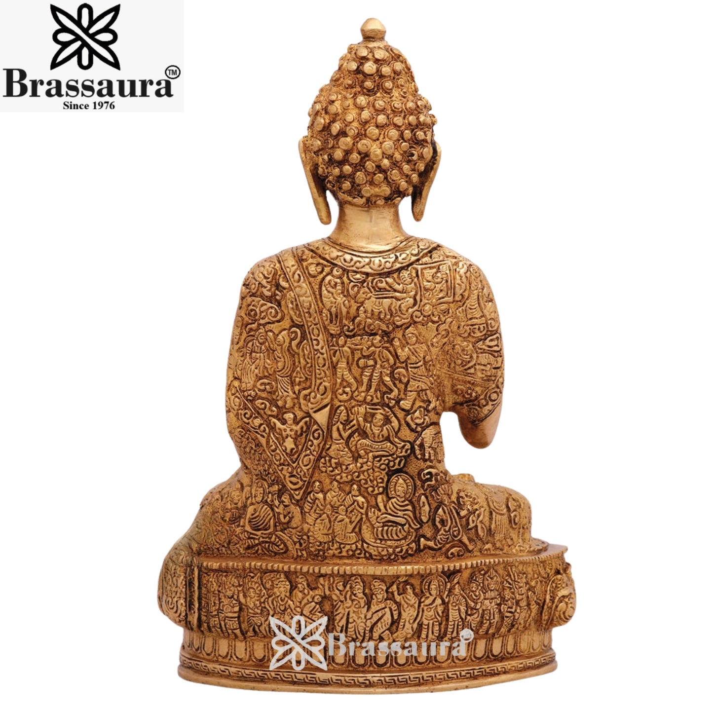 Brass Blessing Buddha Weight 4.5 kg & Height 12 Inch