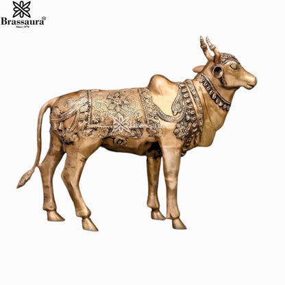 Brass Nandi For Home Décor And Gift Items Weight 33.46 kg Height 27 Inch
