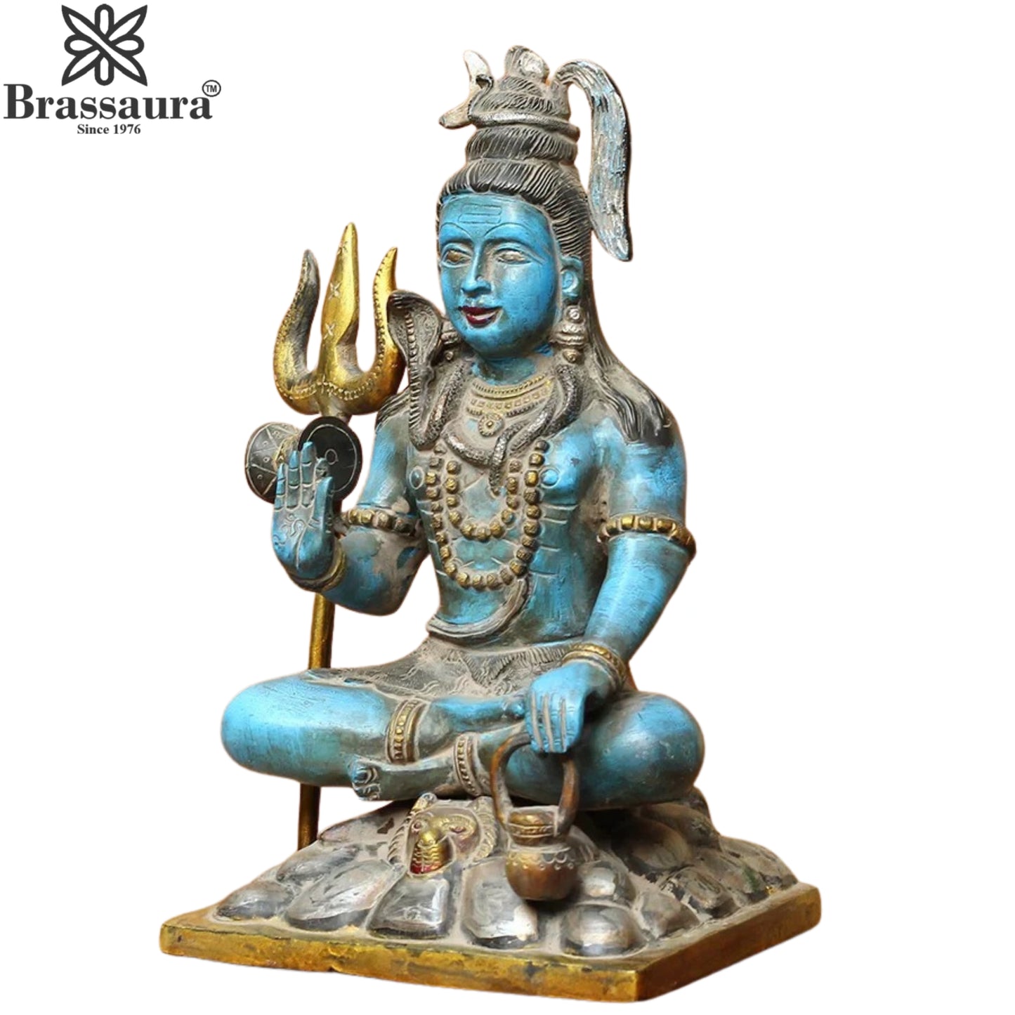 Brass Lord Shiva Statue Weight 4.5 Kg And Height 11 Inch