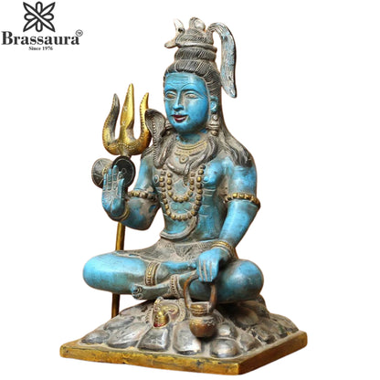 Brass Lord Shiva Statue Weight 4.5 Kg And Height 11 Inch