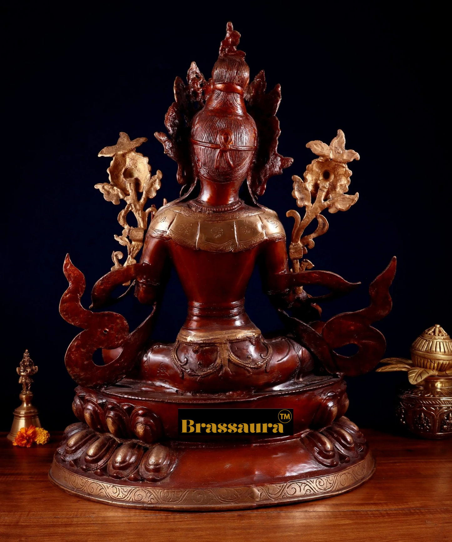 Brassaura™ Pure Brass Tara Statue – Height 24.5 Inches, Weight 22 Kgs