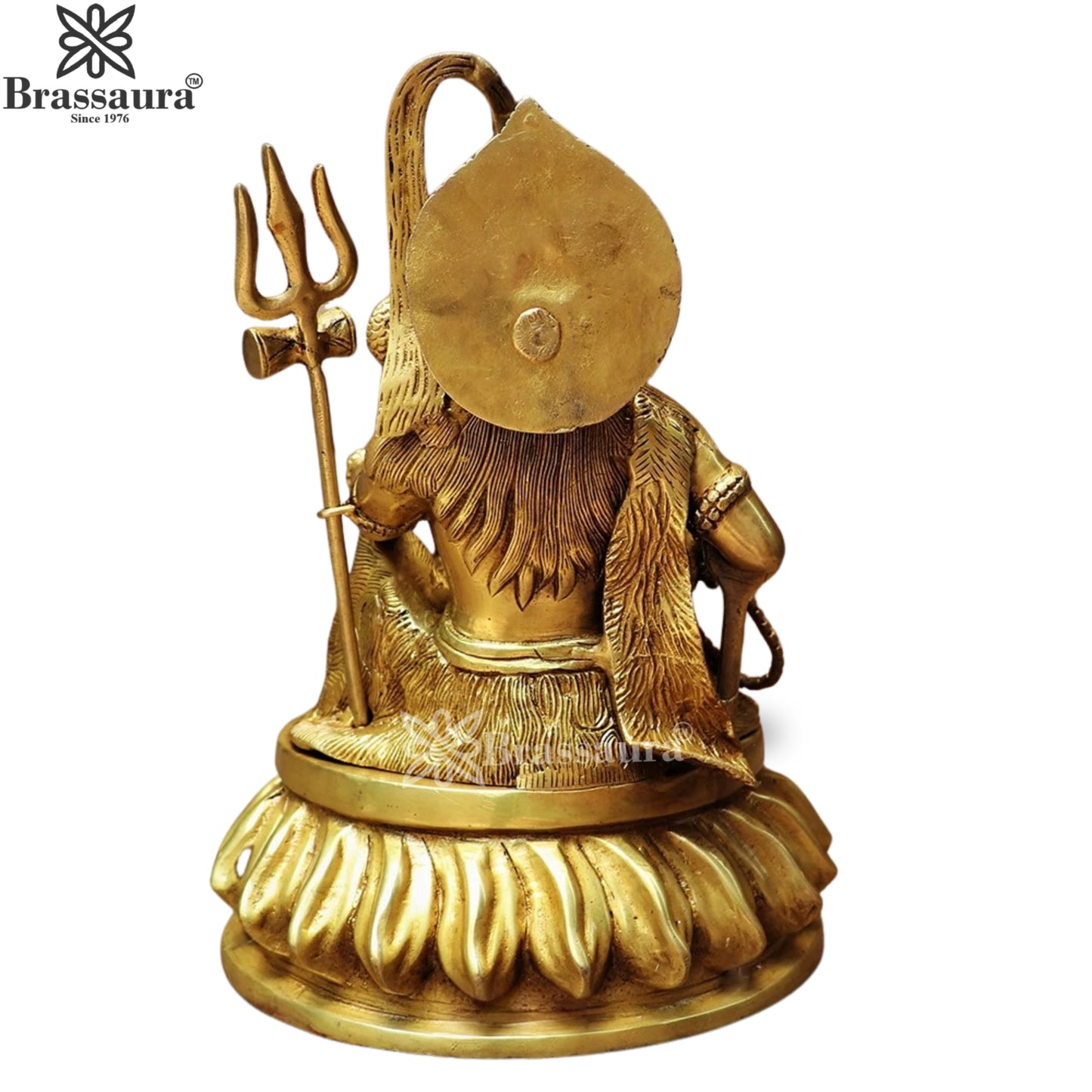 Brassaura™ Brass Shiva Idol – Height 12 Inches & Weight 7 Kgs | Sacred Home Décor