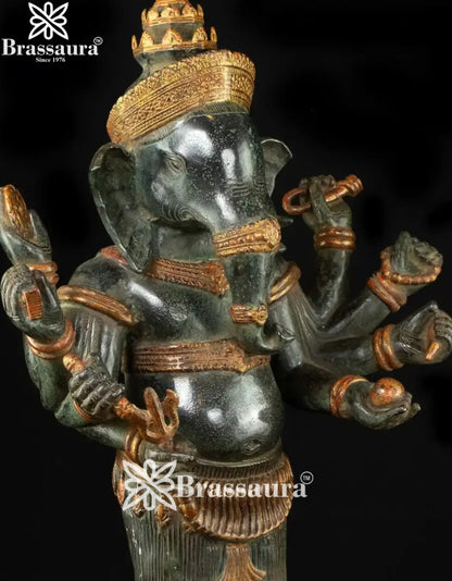 Bronze Ganesha Statue Weight 9.6 Kg And Height 24 Inch