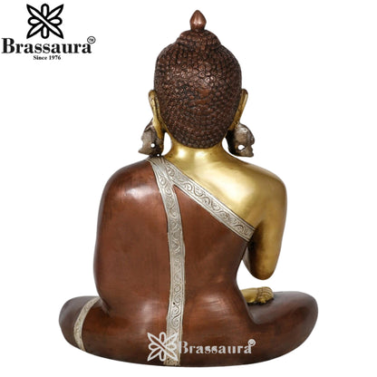 Brass Blessing Buddha Weight 6 kg & Height 13 Inch