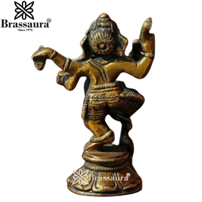 Brass Dancing Ganesha Statue Weight .15 Kg And Height 2.1 Inch