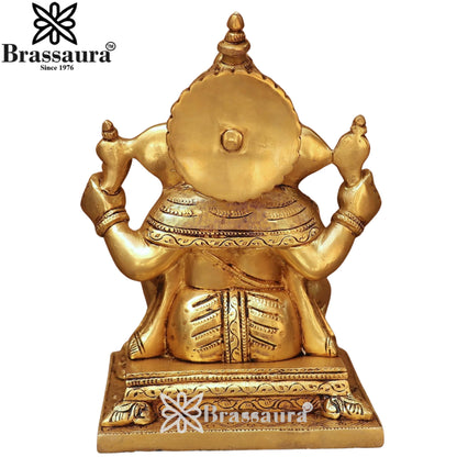Brass Ganesha Statue Weight 6 Kg And Height 10 Inch