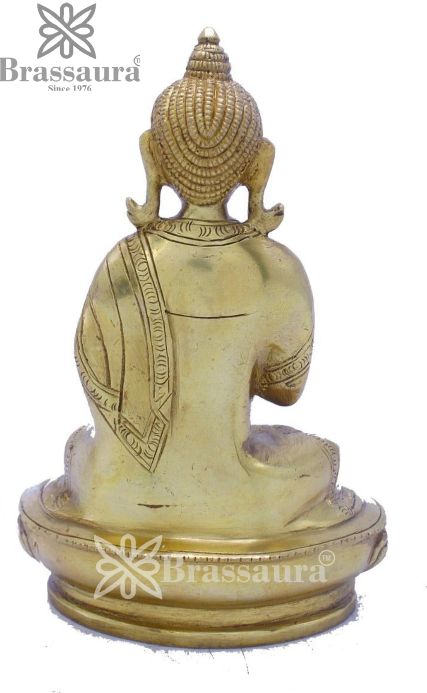 Brass Blessing Buddha Weight 0.95 kg & Height 6.25 Inch