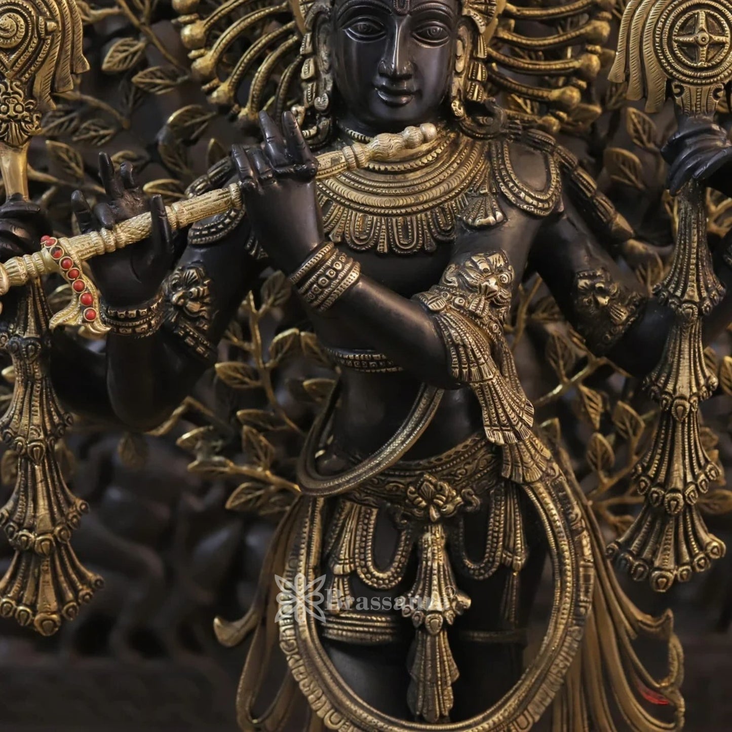 Brass Krishna Murti Weight 34.76 Kg And Height 37.5 Inch