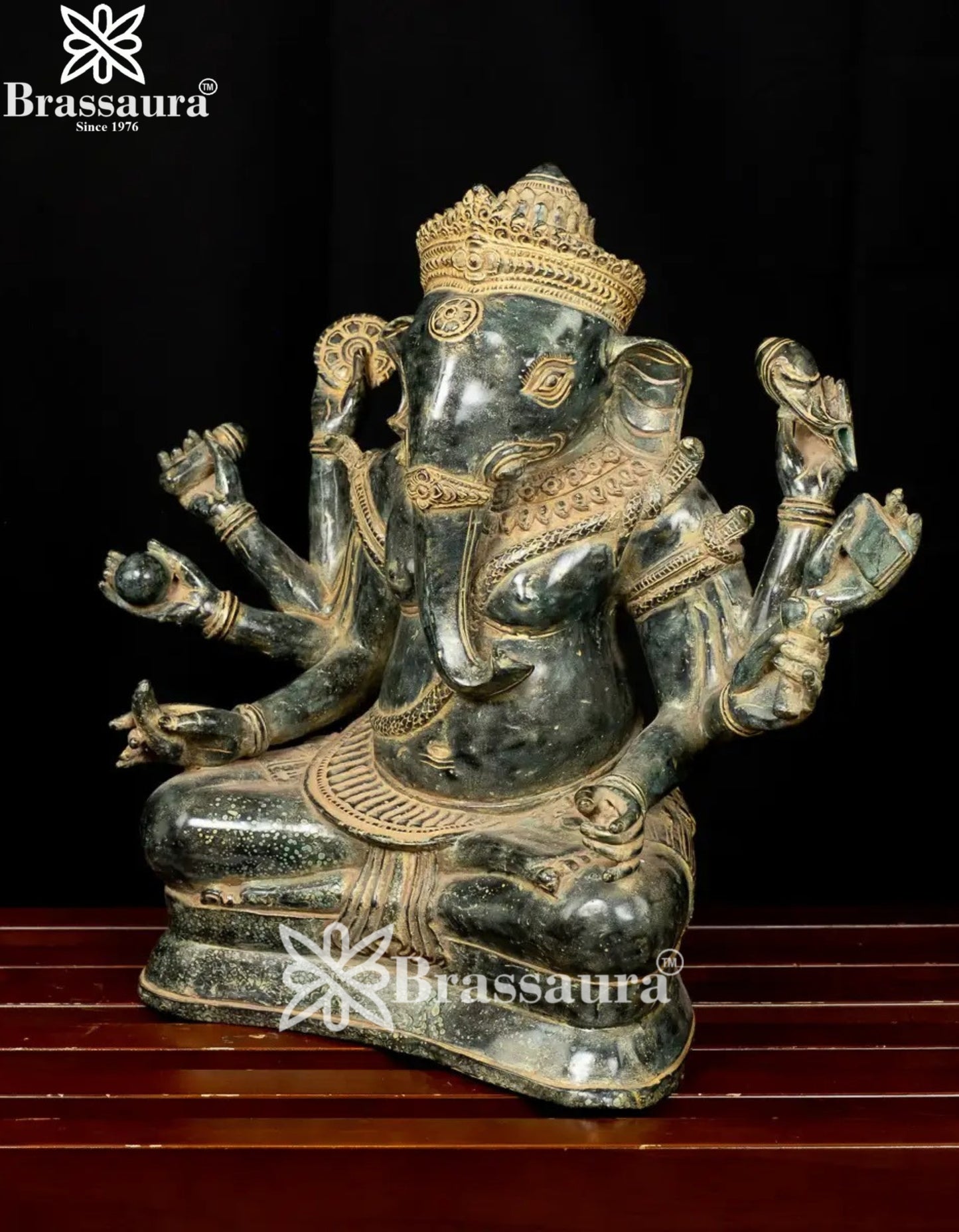 Bronze Ganesha Statue Weight 7.9 Kg And Height 15 Inch