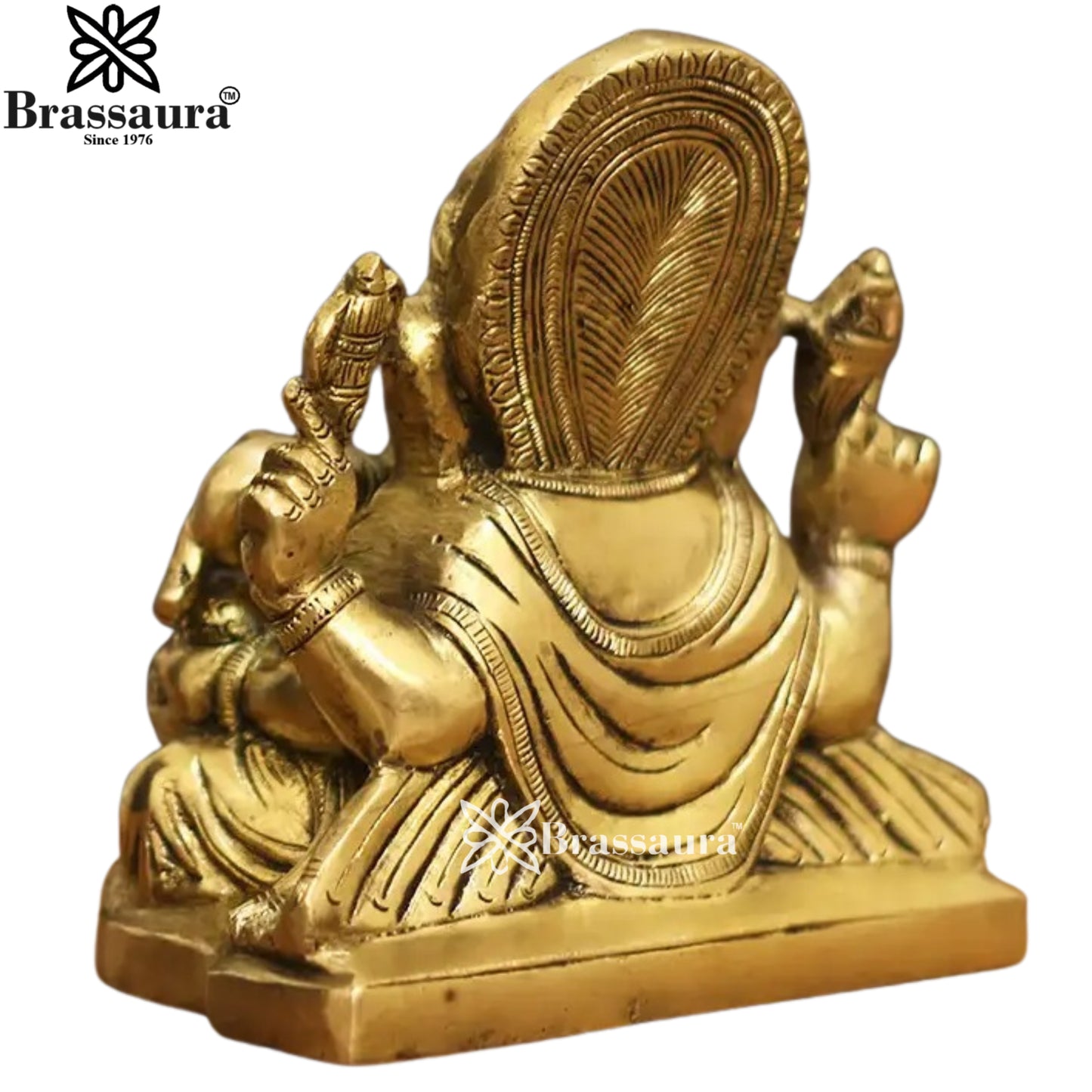 Brass Ganesha Statue Weight 2.3 Kg And Height 6.5 Inch