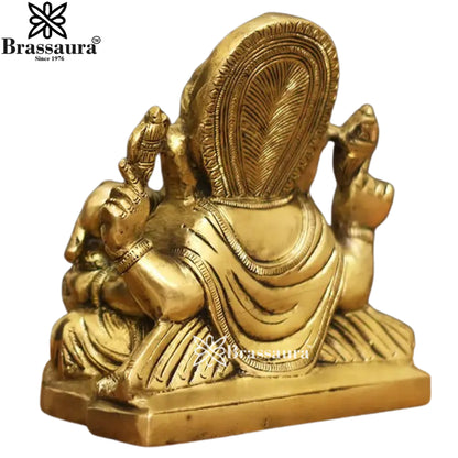 Brass Ganesha Statue Weight 2.3 Kg And Height 6.5 Inch