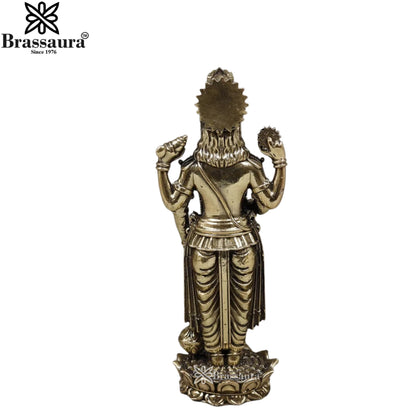 Brass Super fine Vishnu Statue Weight .336 Kg And Height 7 Inch