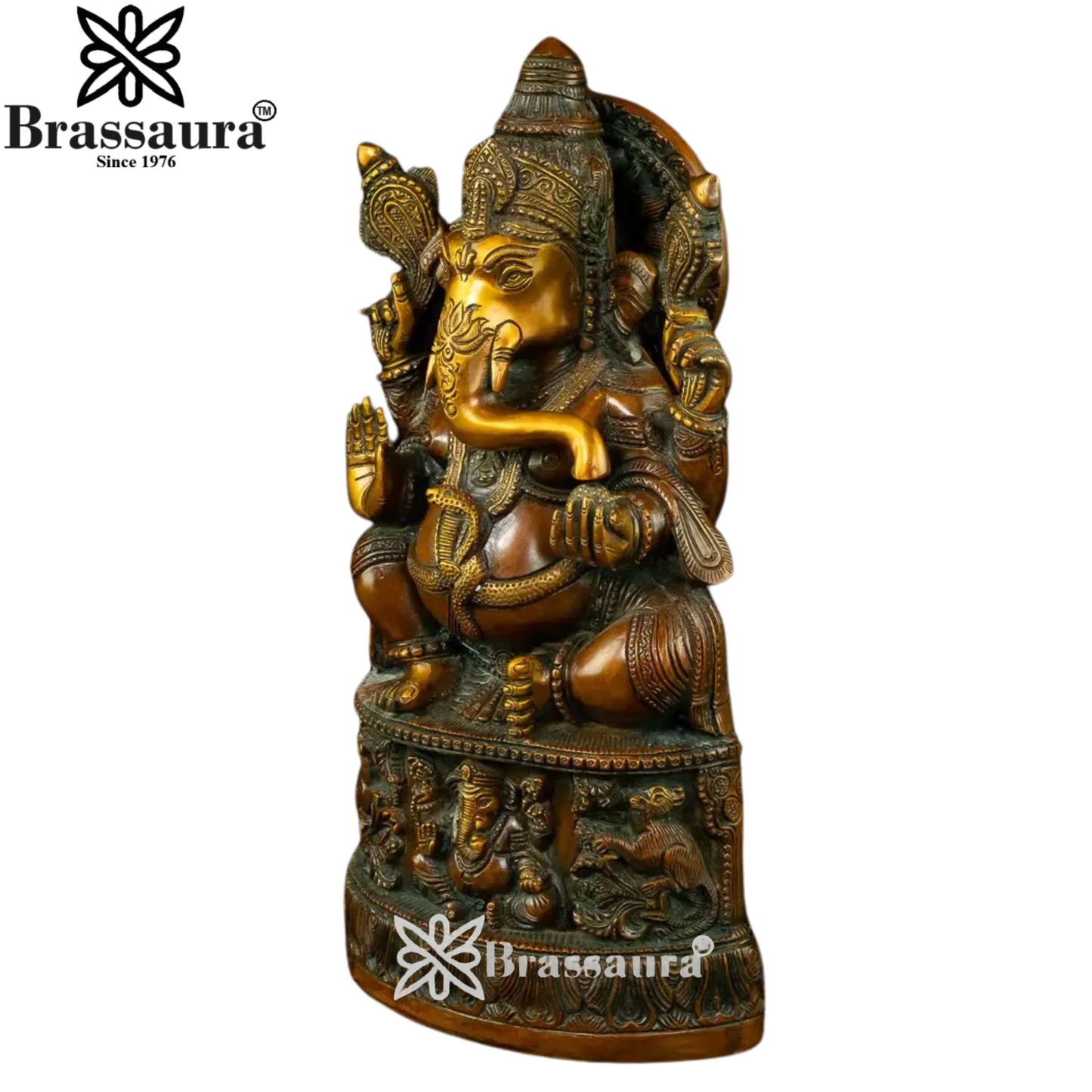 Brass Ganesha Statue Weight 6 Kg And Height 13 Inch