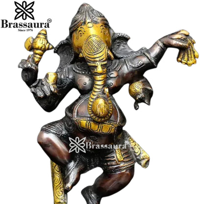 Brass Ganesha Statue Weight 2.7 Kg And Height 9.5 Inch