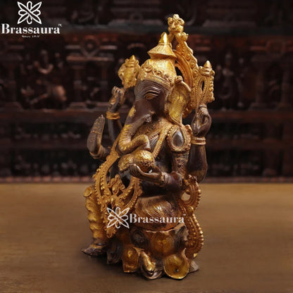 Brass Jewellery Ganesha Weight 22.4 Kg & Height 20.5 Inch