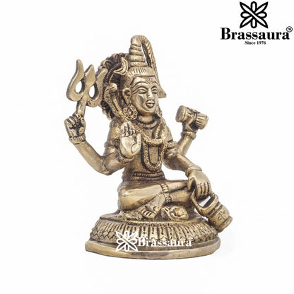 Brass Royal Golden Shiva Weight 0.9 Kg & Height 5 Inch