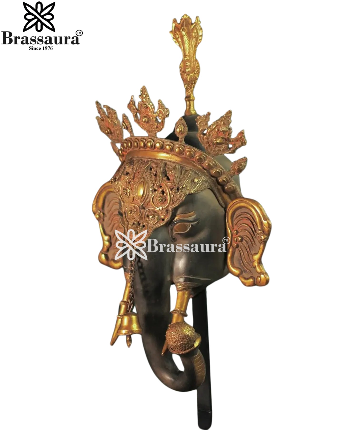 Brass Ganesha Statue Weight 6.1 Kg And Height 21.5 Inch