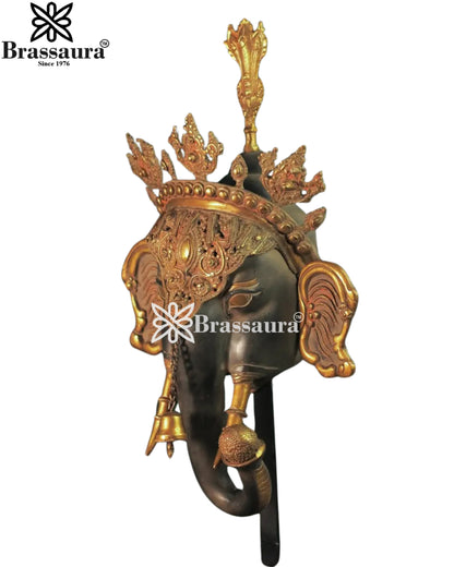 Brass Ganesha Statue Weight 6.1 Kg And Height 21.5 Inch