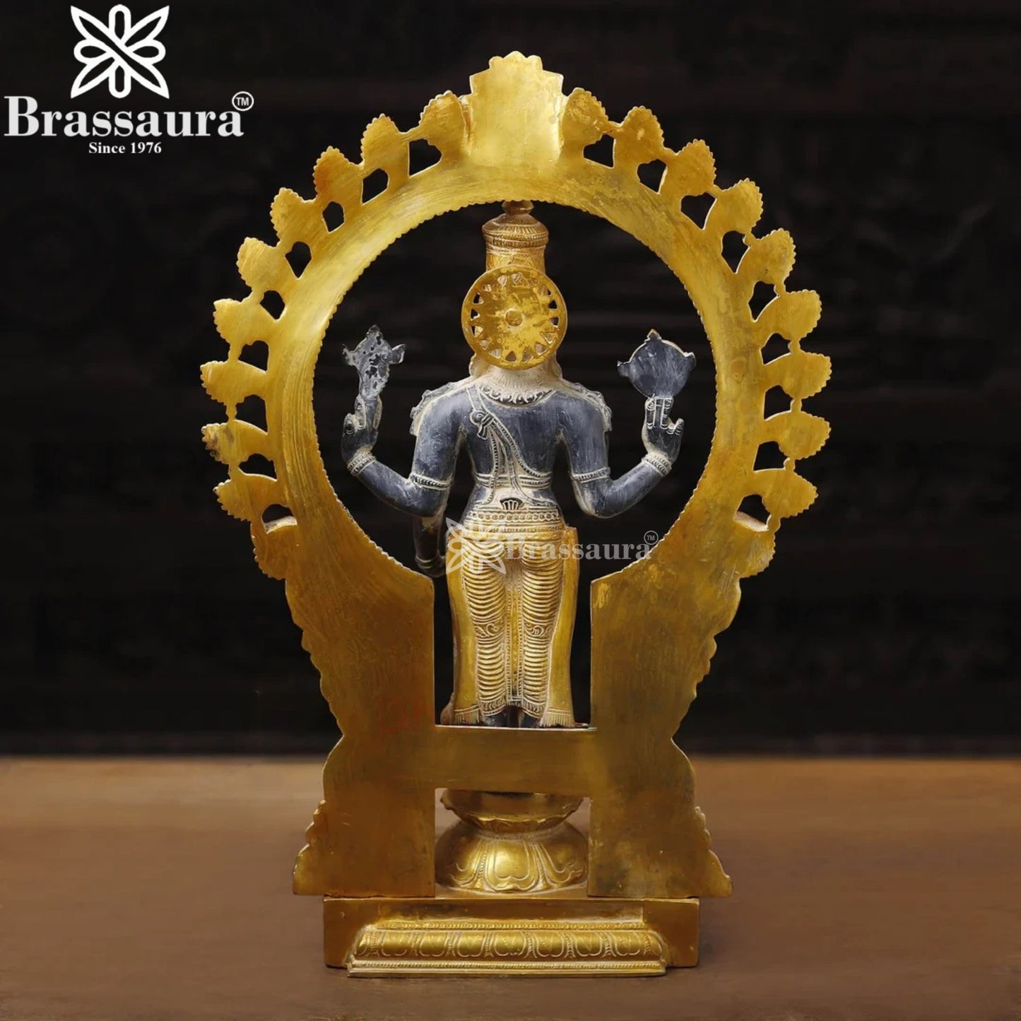 Brass Vishnu Statue Weight 12.42 Kg And Height 22 Inch