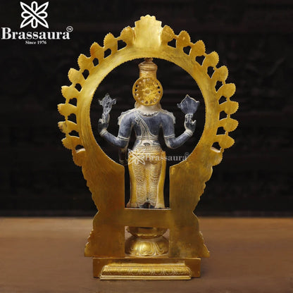 Brass Vishnu Statue Weight 12.42 Kg And Height 22 Inch
