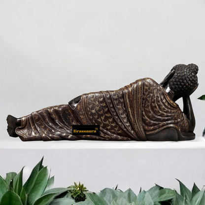 Brassaura™ Pure Brass Buddha Idol – Height 19 Inches, Weight 61.21 Kgs