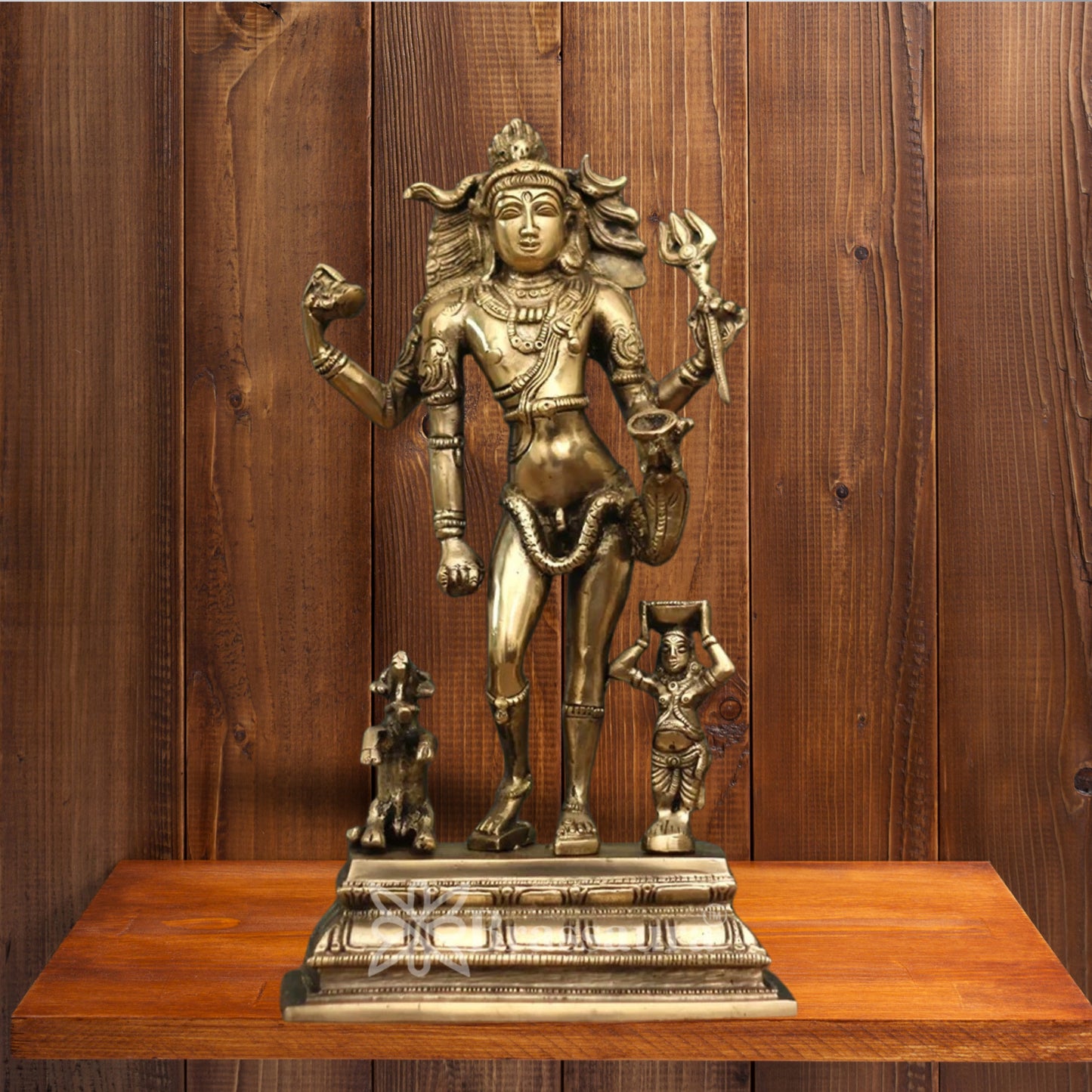 Brassaura™ Brass Bhikshatana Shiva Idol – Height 11 Inches & Weight 2.8 Kgs | Hindu Devotional Idol