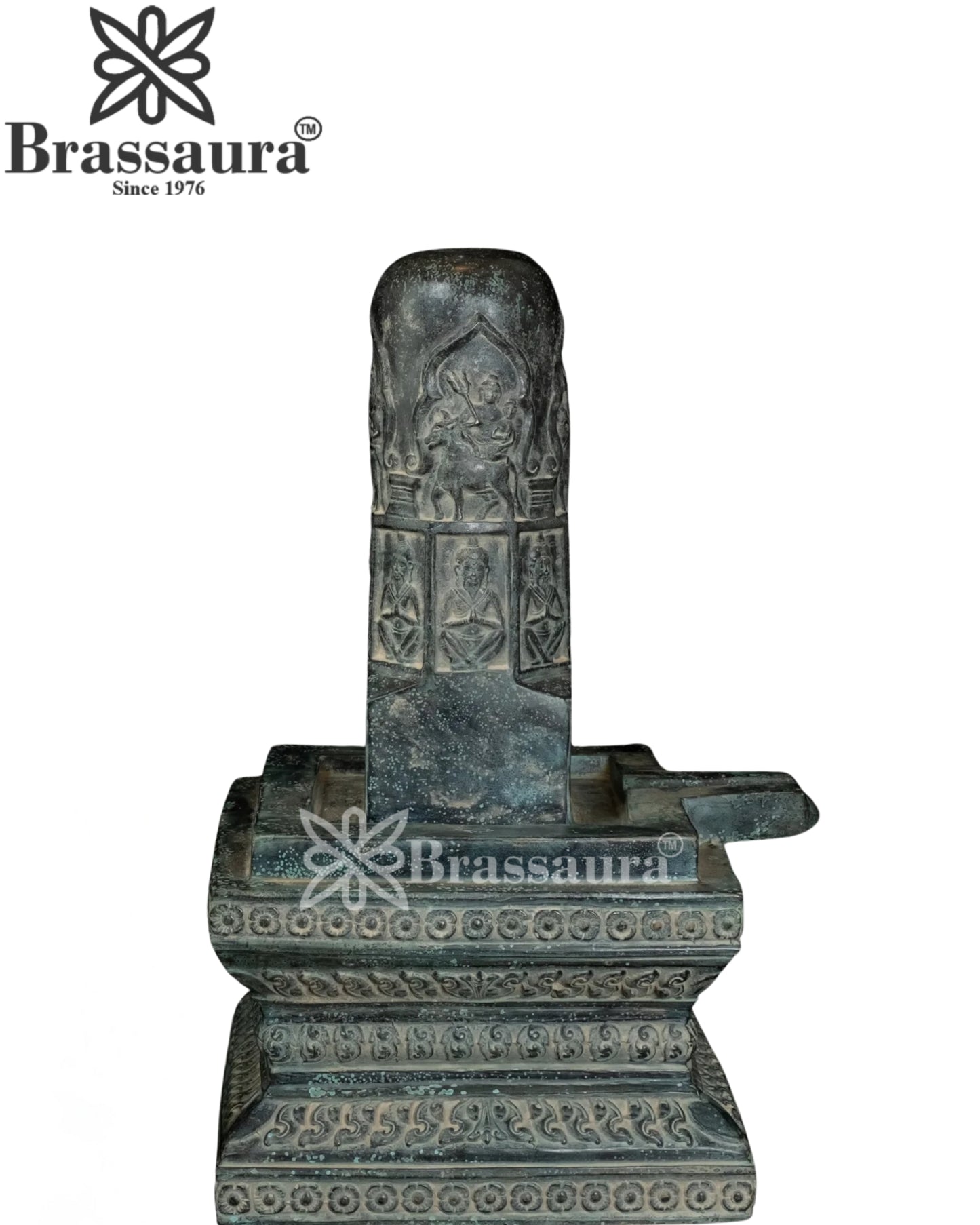 Bronze Vintage Lord Shivling Statue Weight 10.6 Kg And Height 21 Inch