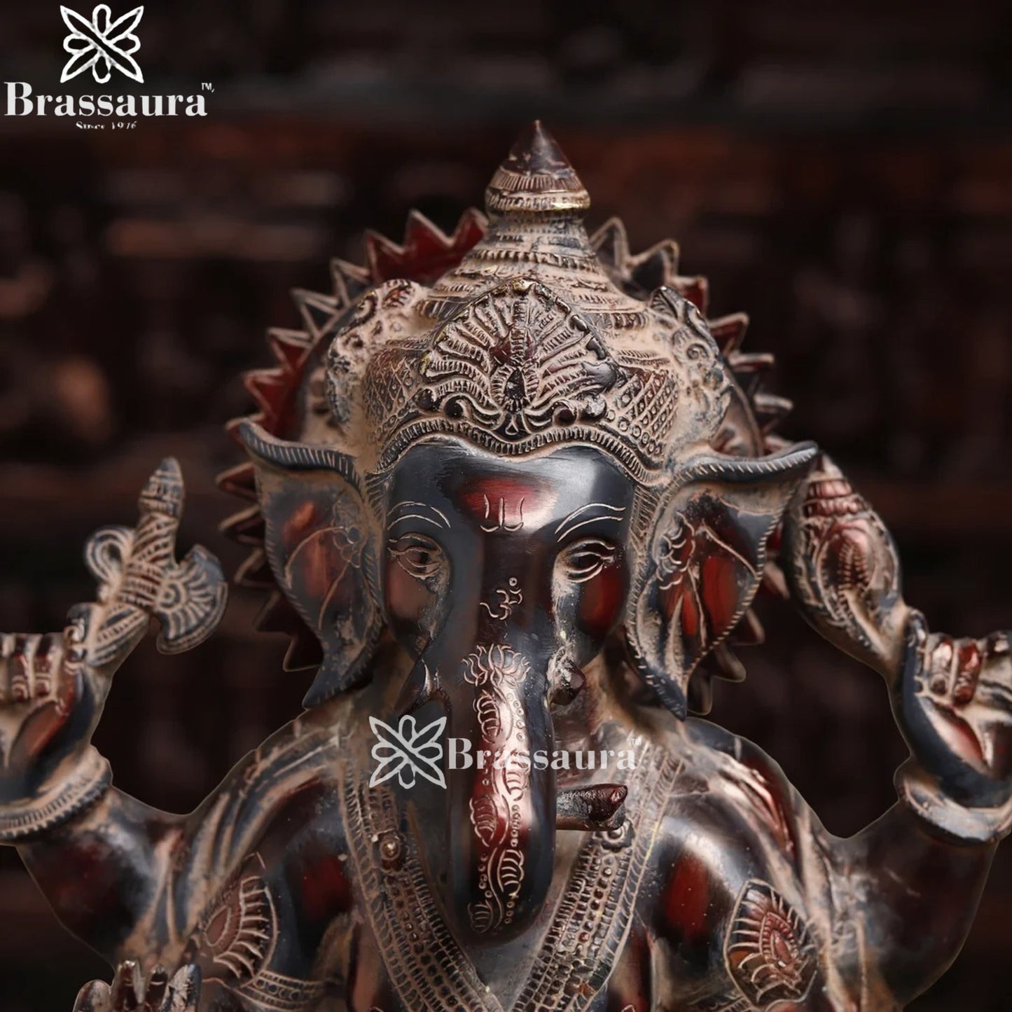 Brass Ganesha Weight 21.7 Kg & Height 18 Inch