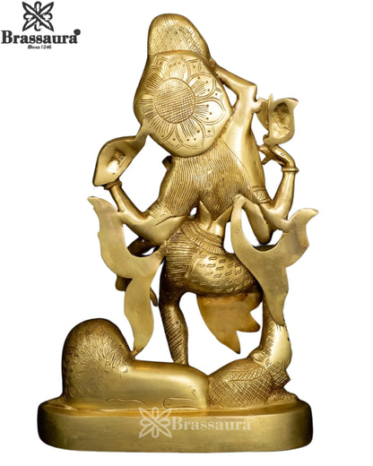 Brass Aardhnareshwar Statue Weight 7.5 Kg And Height 16.5 Inch
