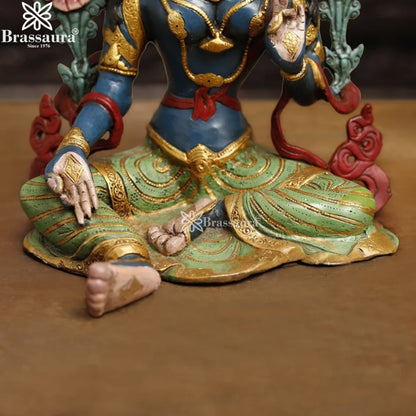 Brass Vintage Tara Statue Weight 7.26 Kg And Height 15.5 Inch