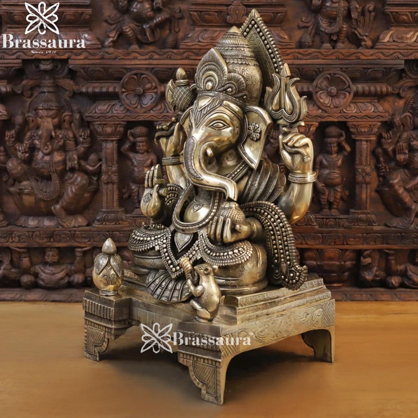 Brass Jewellery Ganesha Weight 39.5 Kg & Height 27 Inch