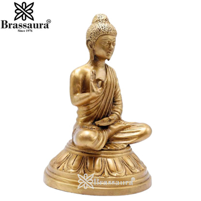 Brass Blessing Royal Golden Buddha Weight 3.6 kg & Height 11 Inch