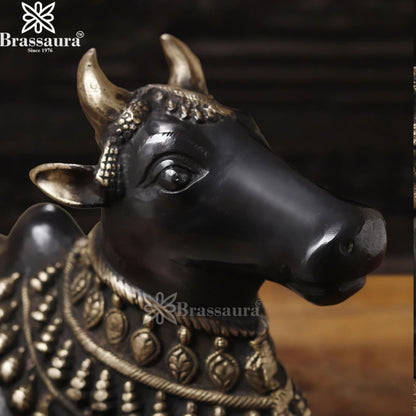 Brass Nandi Statue Weight 9.09 Kg And Height 11 Inch