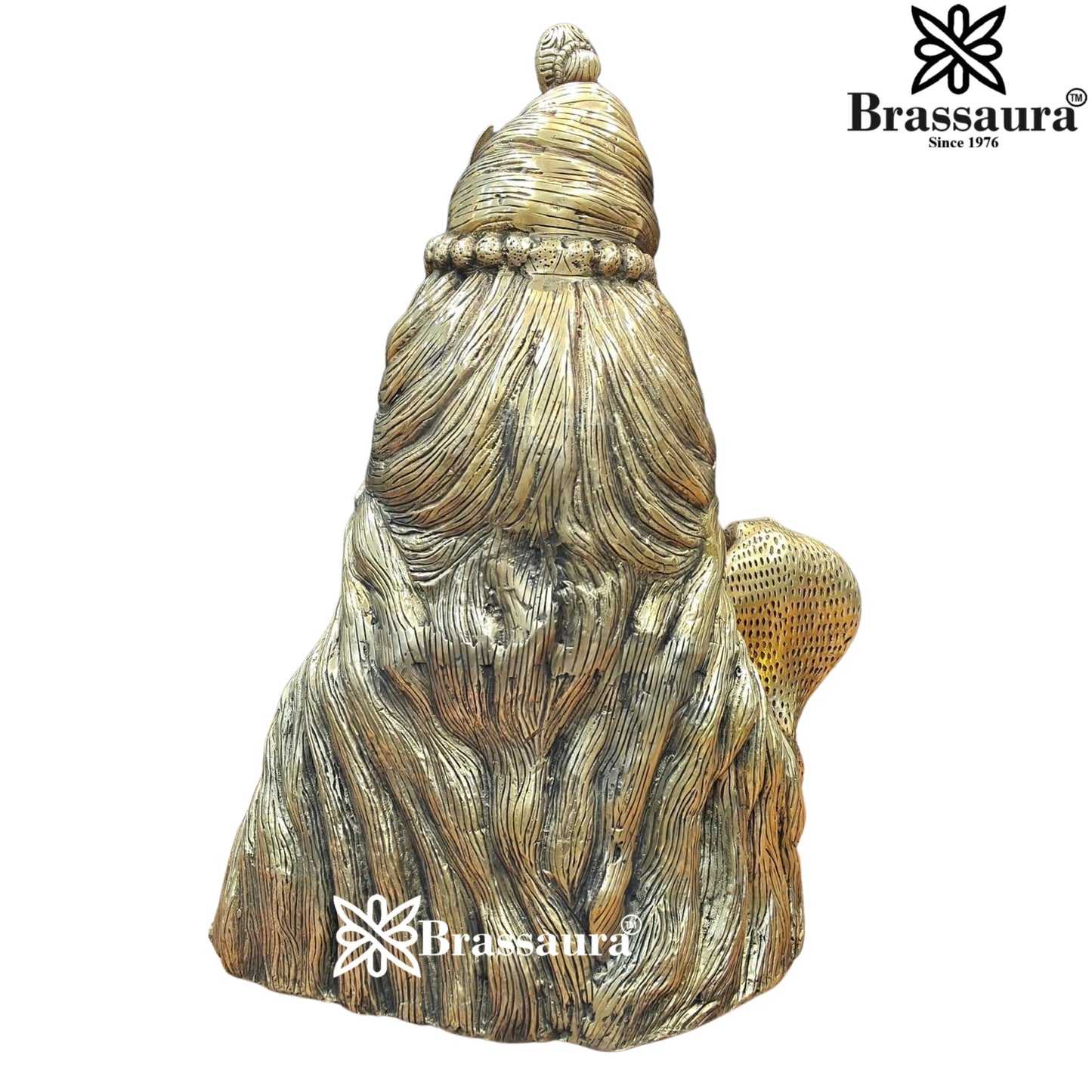 Brass Royal Golden Shiva Mukhlingam Weight 30Kg & Height 27 Inch