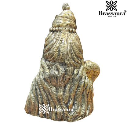 Brass Royal Golden Shiva Mukhlingam Weight 30Kg & Height 27 Inch