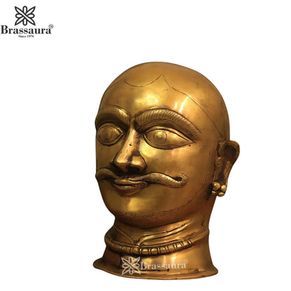 Brass Shiva Mukhlingam Statue Weight 8 Kg And Height 10.4 Inch