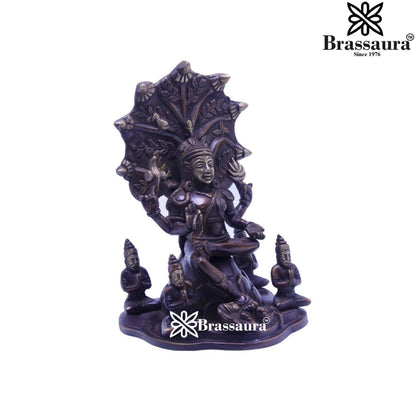 Brass Classic Shiv Family  Weight 3 Kg & Height 8.5 Inch